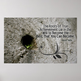 Roots of Achievement Inspirerend Poster Print