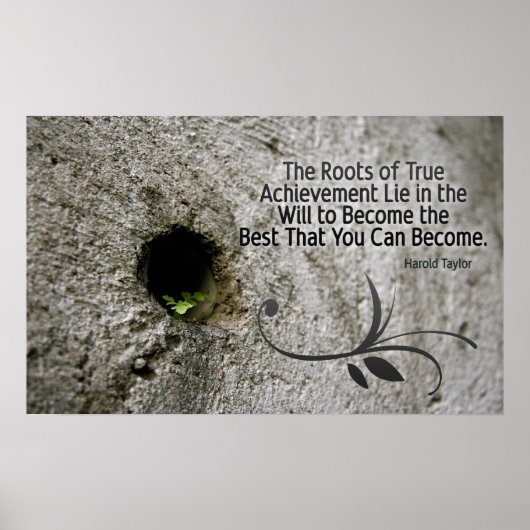Roots of Achievement Inspirerend Poster Print (Voorkant)