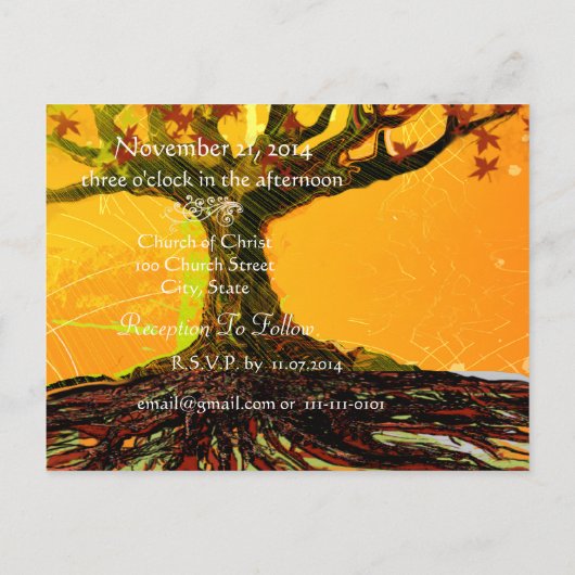 Roots of Love Aankondigingskaart (Achterkant)