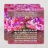 Roots of Love Romantic Oak Tree Wedding Invitation Kaart (Voorkant / Achterkant)