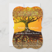 Roots of Love Romantic Tree Wedding Invitation Kaart (Voorkant)