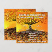 Roots of Love Square Wedding Invitation Kaart (Voorkant / Achterkant)