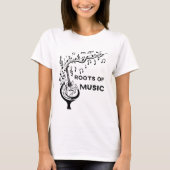 Roots of music - gitaar t-shirt (Voorkant)