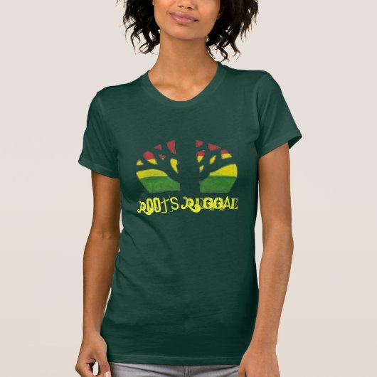 Roots Reggae Dames Brown T shirt (Voorkant)