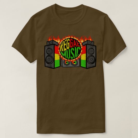Roots Reggae Music Rasta T-shirt (Design voorkant)