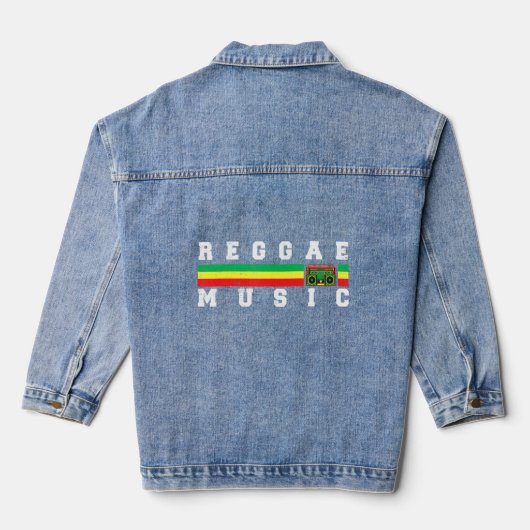 Roots Reggae Music Sound System Denim Jacket (Achterkant)