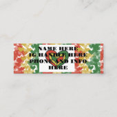 Roots Reggae Rebel Thema Contactkaartje (Voorkant)