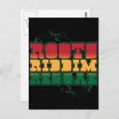 Roots Riddim Reggae Briefkaart (Voorkant / Achterkant)