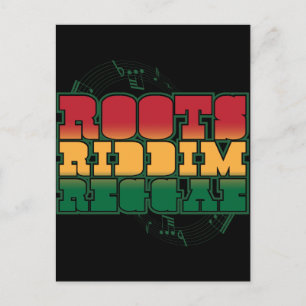 Roots Riddim Reggae Briefkaart