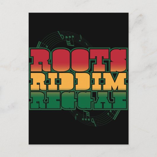 Roots Riddim Reggae Briefkaart (Voorkant)