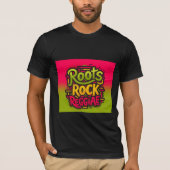Roots Rock Reggae Mannen T-Shirt – Zwart (Voorkant)