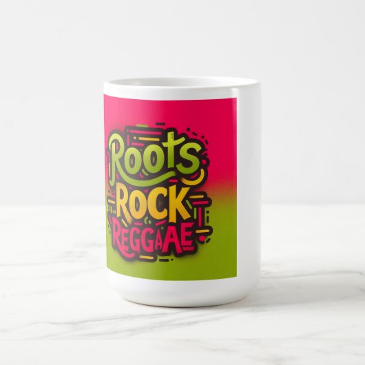 Roots Rock Reggae witte koffie mok (Center)