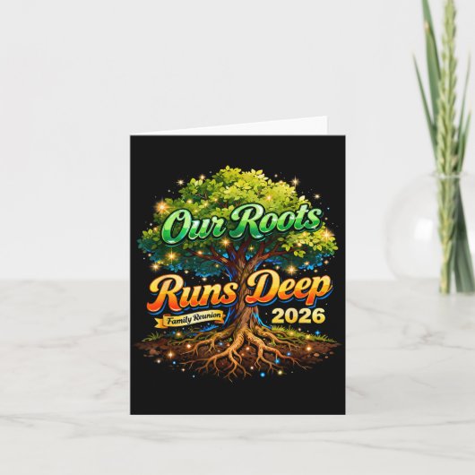 Roots Run Deep Familiereünie 2026 Herinneringen Kaart (Voorkant)