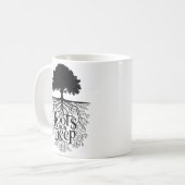 Roots Run Deep Tree Illustration Koffiemok (Voorkant links)