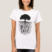 Roots Run Deep Tree Illustration T-shirt (Voorkant)