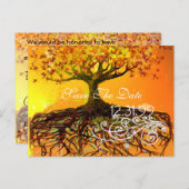 Roots slaan de datum op aankondigingskaart (Voorkant / Achterkant)