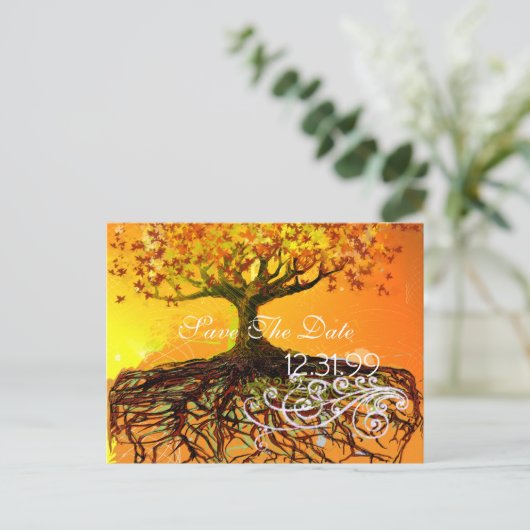 Roots slaan de datum op aankondigingskaart (Staand voorkant)