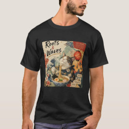 Roots & Waves Kat AAPI Collage Ontwerp T-shirt