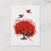 Roots zwaait harten met vogels visitekaartje (Achterkant)
