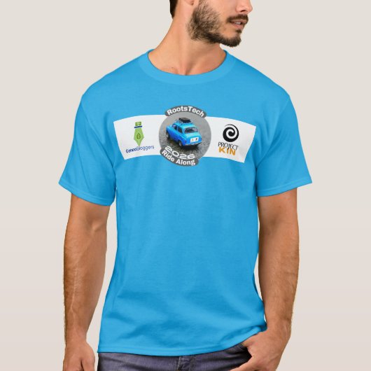 RootsTech Ride Along Partners Tee (Teal Blue) T-shirt (Voorkant)
