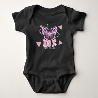 Ropa para bebé " 100% hecho con amor" romper