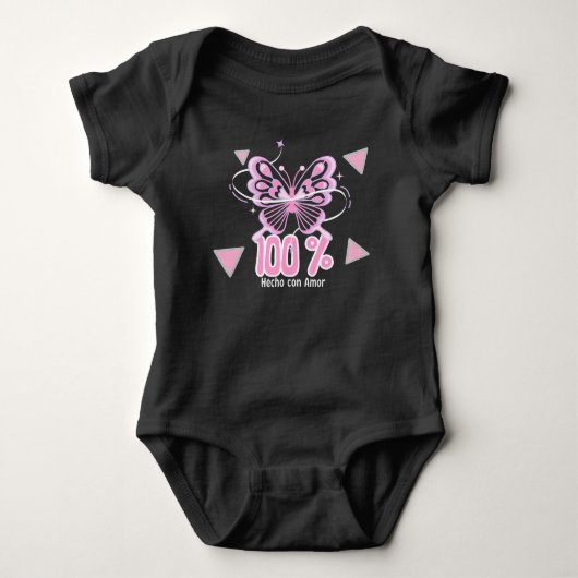 Ropa para bebé " 100% hecho con amor" romper (Voorkant)