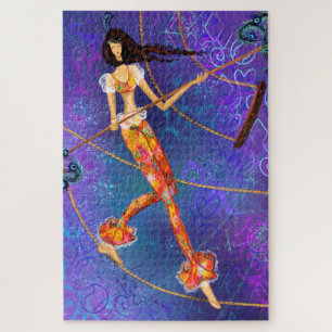 Rope Acrobat - Circus - Magic Girl - Kunst schilde Legpuzzel
