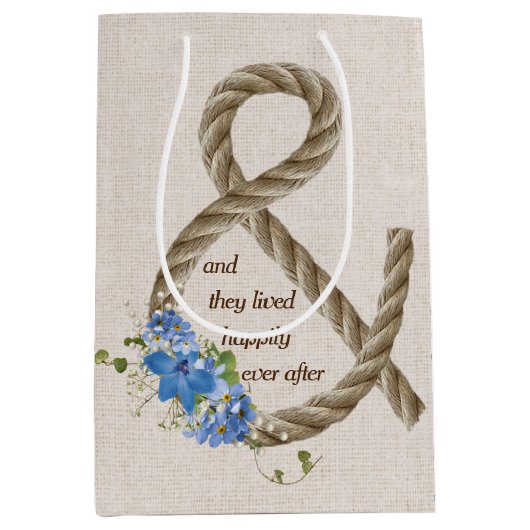 Rope Ampersand Wedding Medium Cadeauzakje (Voorkant)