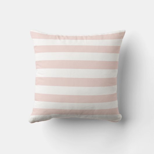 Rope & Anchor Pink Stripe Nautical Personalized Kussen (Achterkant)