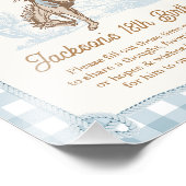 Rope Blue Plaid Cowboy 1st Rodeo Time Capsule Sign Foto Afdruk (Hoek)