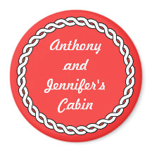 Rope Border Stateroom Deurmarkering rood