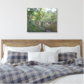 Rope Bridge in de Bomen Canvas Afdruk (Insitu (Slaapkamer))