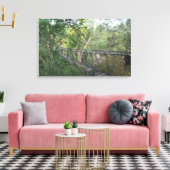 Rope Bridge in de Bomen Canvas Afdruk (Insitu (Woonkamer))