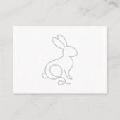Rope Bunny Rabbit Minimal Modern 1e verjaardag Informatiekaartje (Achterkant)
