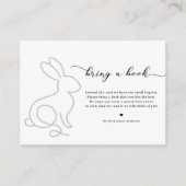 Rope Bunny Rabbit Minimal Modern 1e verjaardag Informatiekaartje (Voorkant)