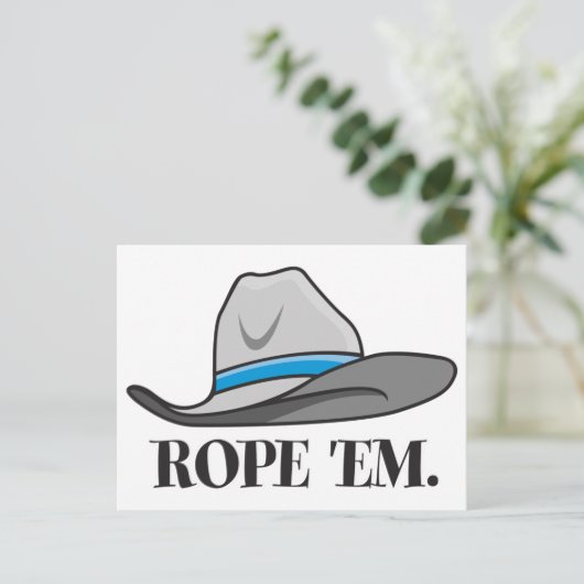 Rope-em-cowboy-uitrusting Briefkaart (Staand voorkant)