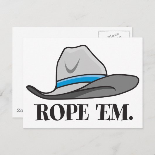 Rope-em-cowboy-uitrusting Briefkaart (Voorkant / Achterkant)