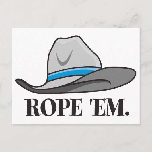 Rope-em-cowboy-uitrusting Briefkaart (Voorkant)