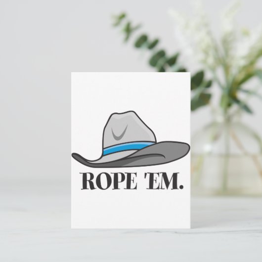 Rope-em-cowboy-uitrusting Briefkaart (Staand voorkant)