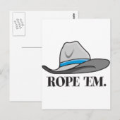 Rope-em-cowboy-uitrusting Briefkaart (Voorkant / Achterkant)