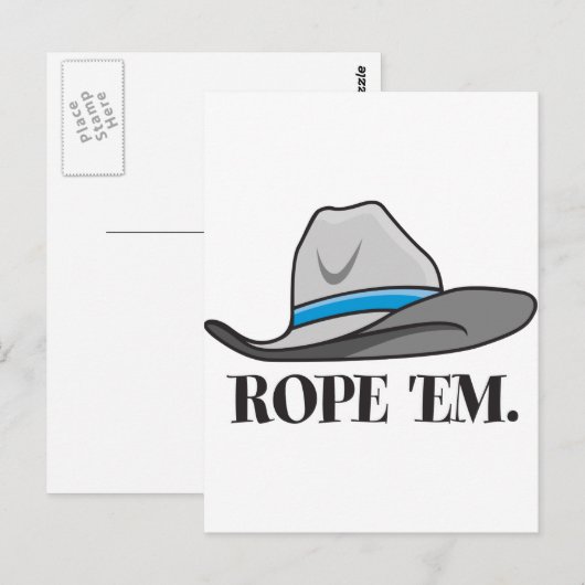 Rope-em-cowboy-uitrusting Briefkaart (Voorkant / Achterkant)