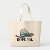 Rope-em-cowboy-uitrusting Grote Tote Bag (Voorkant)
