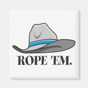 Rope-em-cowboy-uitrusting Magneet