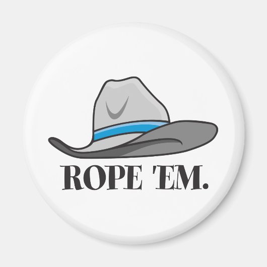 Rope-em-cowboy-uitrusting Magneet (Voorkant)