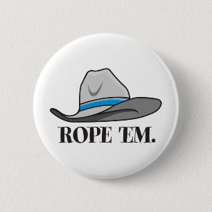 Rope-em-cowboy-uitrusting Ronde Button 5,7 Cm
