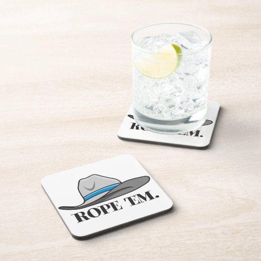 Rope 'Em Western Rodeo Onderzetter (Rechterzijde)