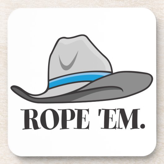 Rope 'Em Western Rodeo Onderzetter (Voorkant)