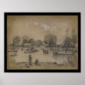 Rope Ferry Schuylkill River Philadelphia PA Print (Voorkant)