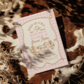 Rope Gingham Cowgirl Birthday Invitation Kaart