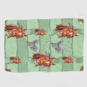 Rope Horse Green Golf Towel Golfhanddoek (Horizontaal)